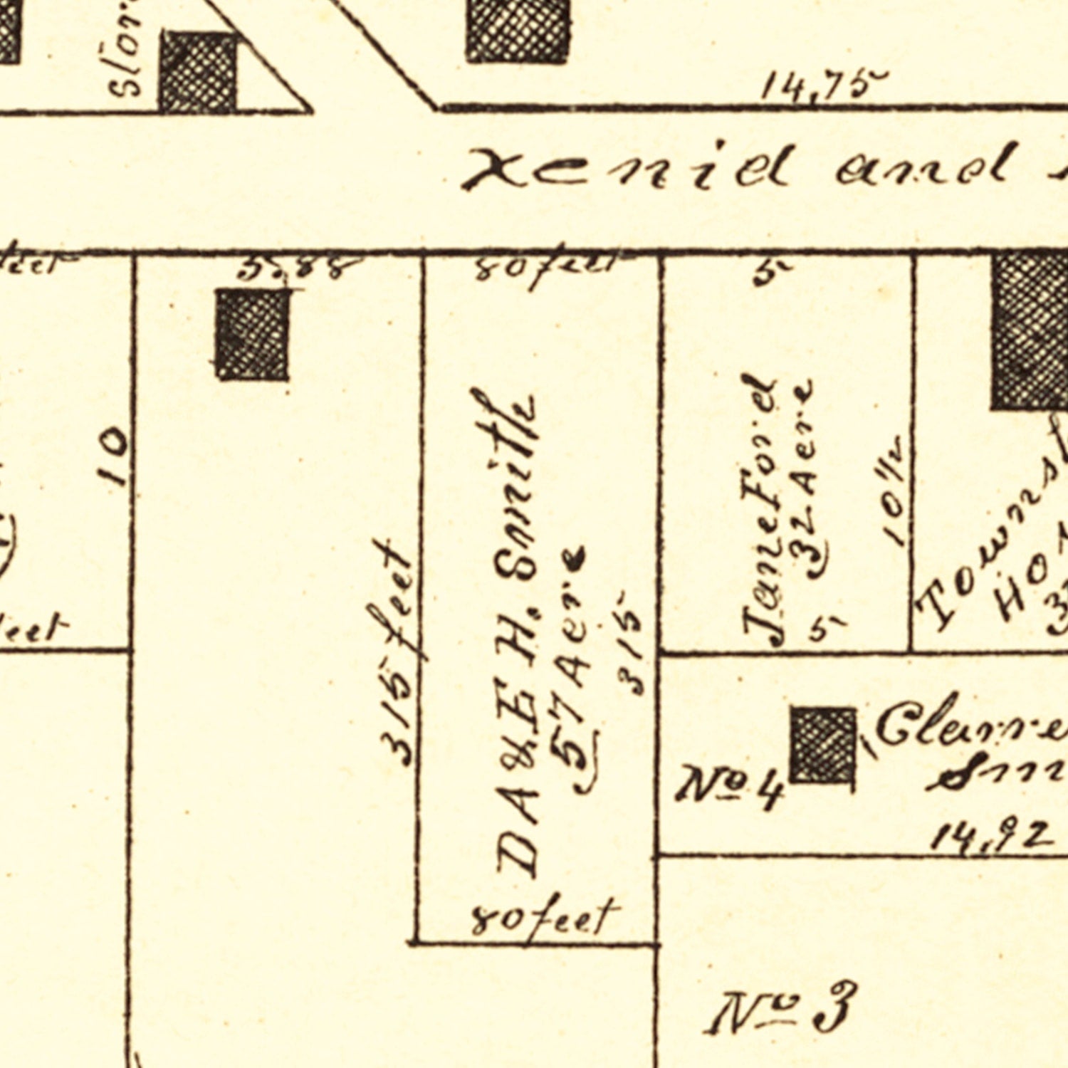 Vintage Map of New Jasper, Ohio 1896