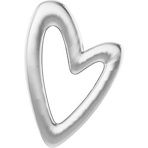Elongated Heart Necklace or Pendant