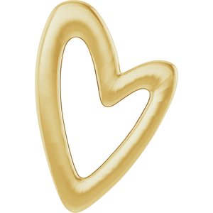 Elongated Heart Necklace or Pendant