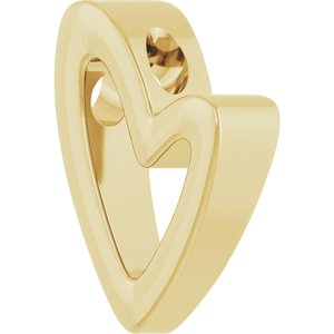 Elongated Heart Necklace or Pendant