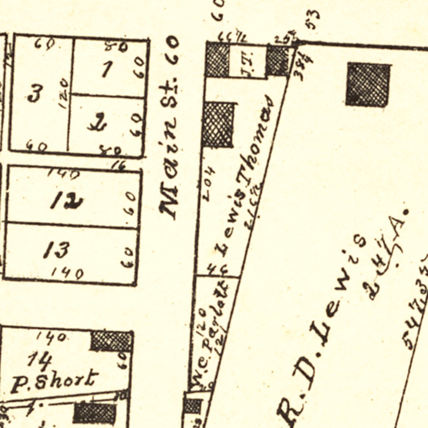 Vintage Map of Paintersville, Ohio 1896