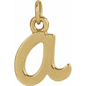 14K Yellow Gold Petite Initial A Pendant