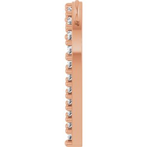 14K Rose Gold 1/6 CTW Natural Diamond Heart Necklace Center