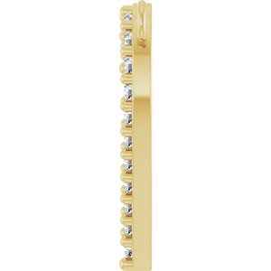 14K Yellow Gold 1/6 CTW Natural Diamond Heart Necklace Center