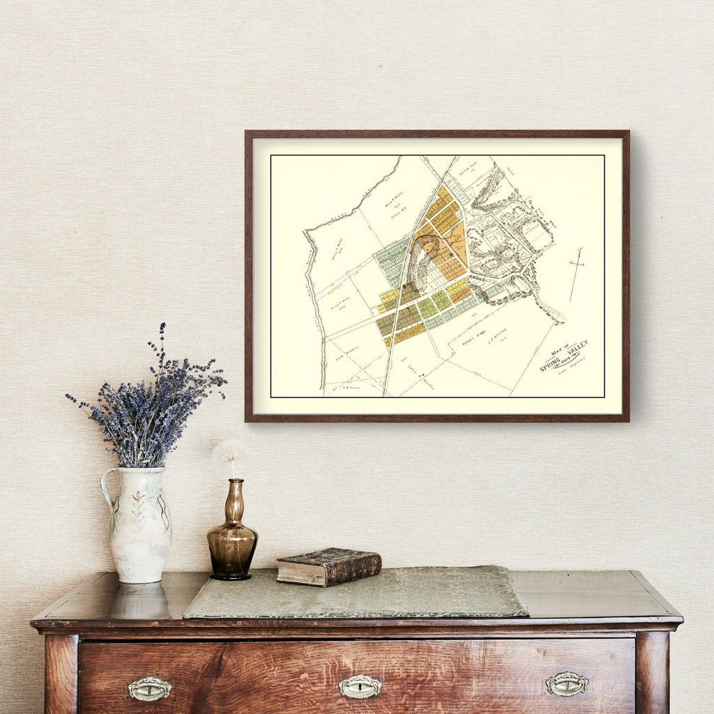 Vintage Map of Spring Valley, Ohio 1896