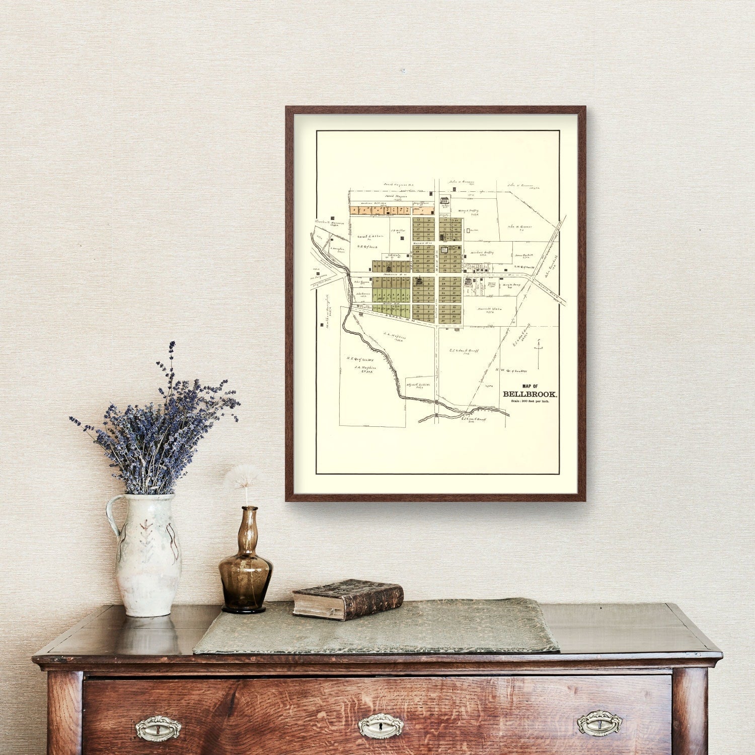 Vintage Map of Bellbrook, Ohio 1896