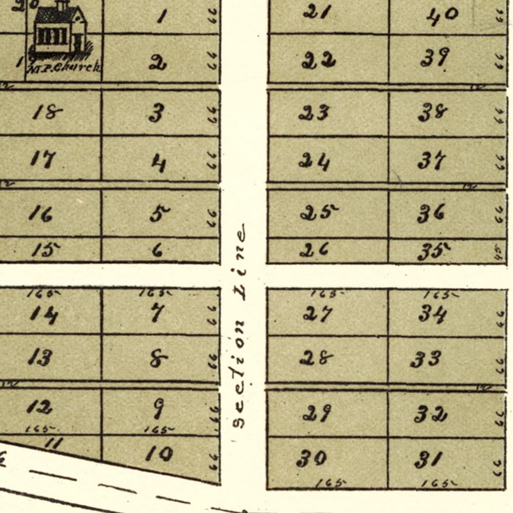 Vintage Map of Bellbrook, Ohio 1896