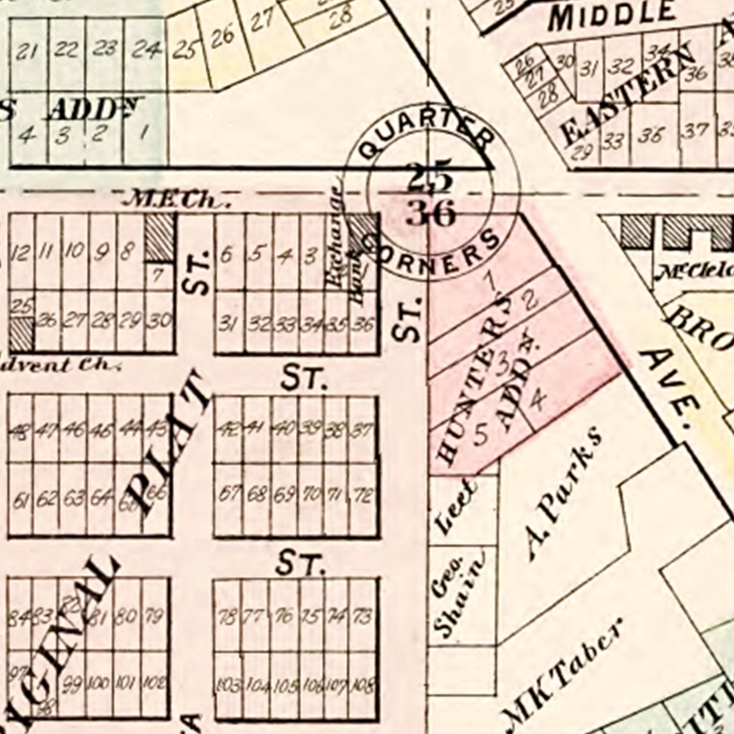 Vintage Map of Birmingham, Michigan 1896
