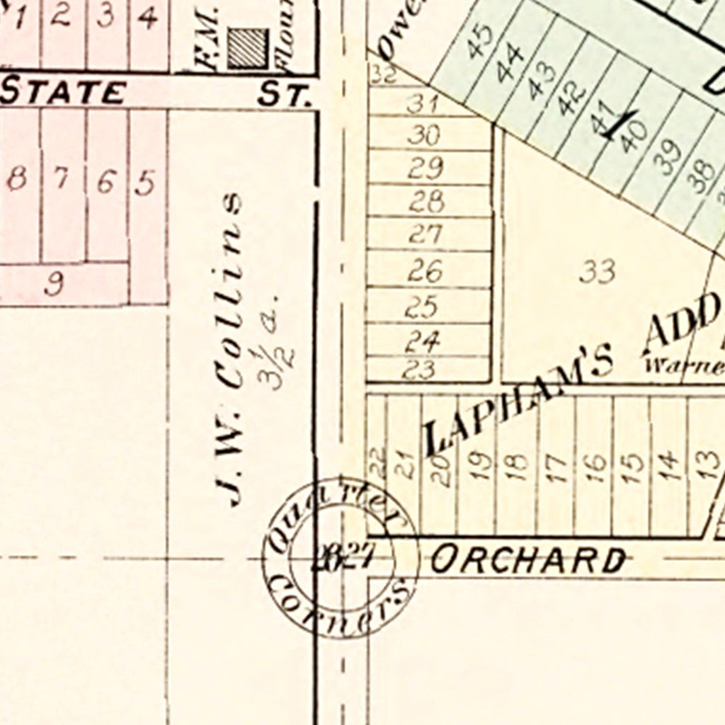 Vintage Map of Farmington, Michigan 1896