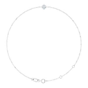 Sterling Silver 4 mm Round Solitaire 6 1/2-7 1/2" Bracelet Mounting