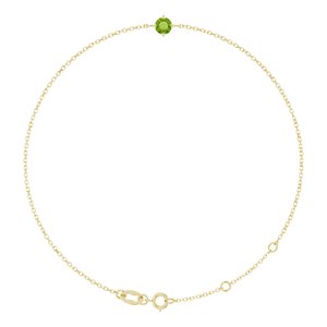 14K Yellow Gold 4 mm Natural Peridot 6 1/2-7 1/2" Bracelet