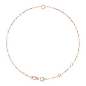 14K Rose Gold 4 mm Round Solitaire 6 1/2-7 1/2" Bracelet Mounting – image 2