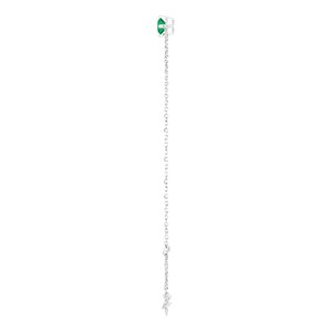 Sterling Silver 4 mm Lab-Grown Emerald 6 1/2-7 1/2" Bracelet – image 3