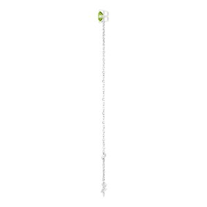 Platinum 4 mm Natural Peridot 6 1/2-7 1/2" Bracelet – image 3