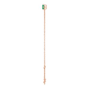 14K Rose Gold 4 mm Lab-Grown Emerald 6 1/2-7 1/2" Bracelet
