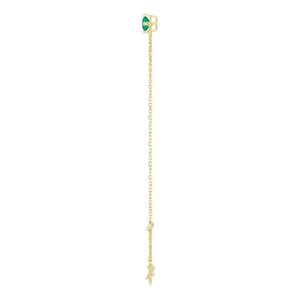 14K Yellow Gold 4 mm Lab-Grown Emerald 6 1/2-7 1/2" Bracelet
