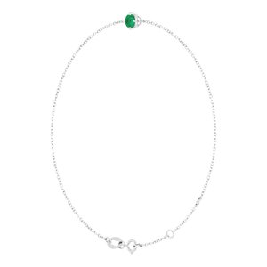 14K White Gold 4 mm Lab-Grown Emerald 6 1/2-7 1/2" Bracelet – image 2
