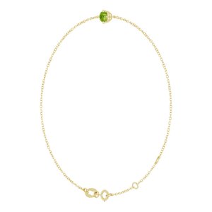 14K Yellow Gold 4 mm Natural Peridot 6 1/2-7 1/2" Bracelet