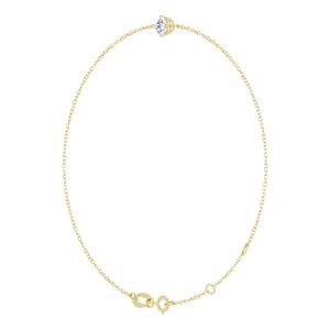 14K Yellow Gold 4 mm Round Solitaire 6 1/2-7 1/2" Bracelet Mounting – image 3