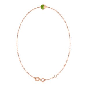14K Rose Gold 4 mm Natural Peridot 6 1/2-7 1/2" Bracelet