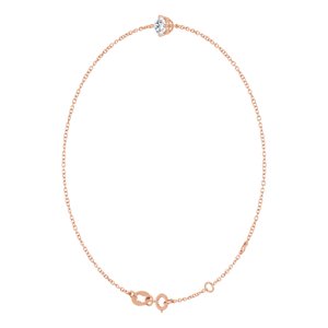 14K Rose Gold 4 mm Round Solitaire 6 1/2-7 1/2" Bracelet Mounting – image 3
