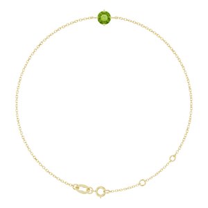 14K Yellow Gold 5 mm Natural Peridot 6 1/2-7 1/2" Bracelet