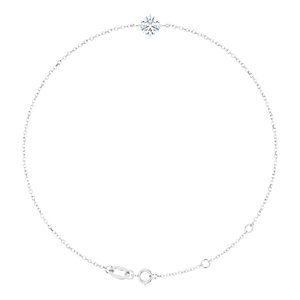 Sterling Silver 5 mm Round Solitaire 6 1/2-7 1/2" Bracelet Mounting