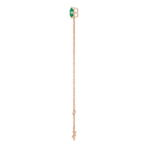 14K Rose Gold 5 mm Lab-Grown Emerald 6 1/2-7 1/2" Bracelet