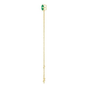 14K Yellow Gold 5 mm Lab-Grown Emerald 6 1/2-7 1/2" Bracelet