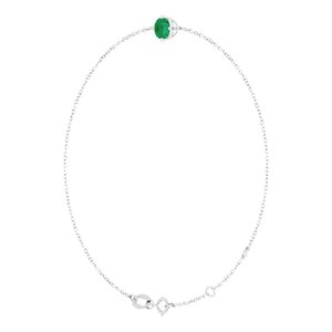 Sterling Silver 5 mm Lab-Grown Emerald 6 1/2-7 1/2" Bracelet – image 2