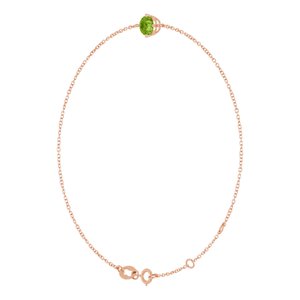14K Rose Gold 5 mm Natural Peridot 6 1/2-7 1/2" Bracelet