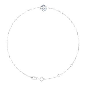 Platinum 6 mm Round Solitaire 6 1/2-7 1/2" Bracelet Mounting