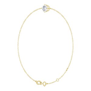 14K Yellow Gold 6 mm Round Solitaire 6 1/2-7 1/2" Bracelet Mounting – image 3