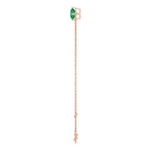 14K Rose 6 mm Lab-Grown Emerald 6 1/2-7 1/2" Bracelet