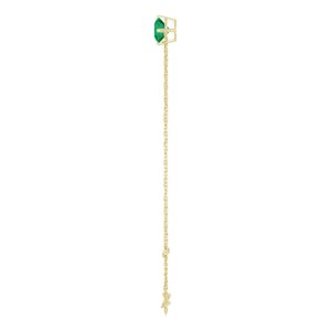 14K Yellow Gold 6 mm Lab-Grown Emerald 6 1/2-7 1/2" Bracelet – image 3