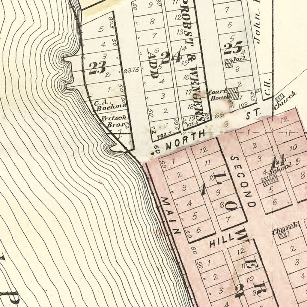 Vintage Map of Alma, Wisconsin 1896