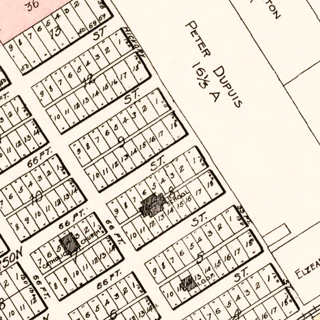 Vintage Map of Carrollton, Michigan 1896
