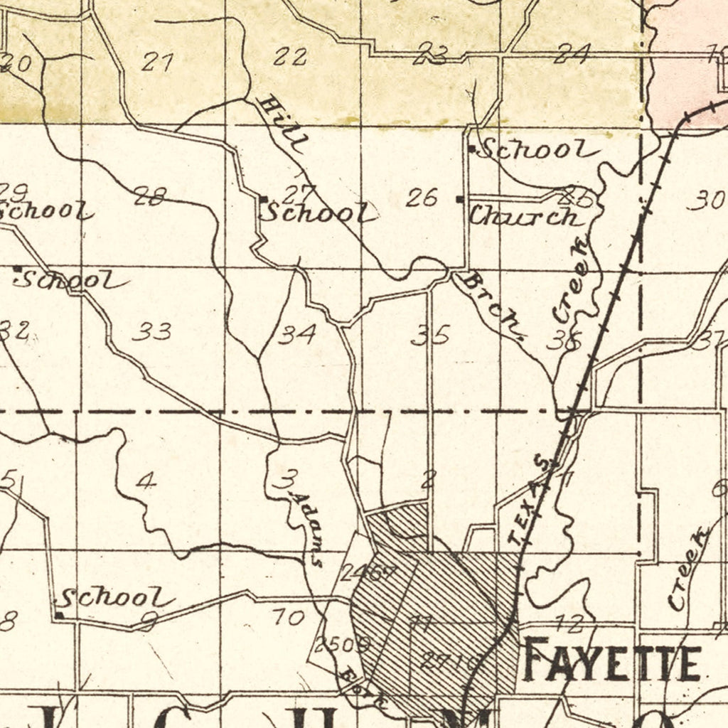 Vintage Map of Howard County, Missouri 1897