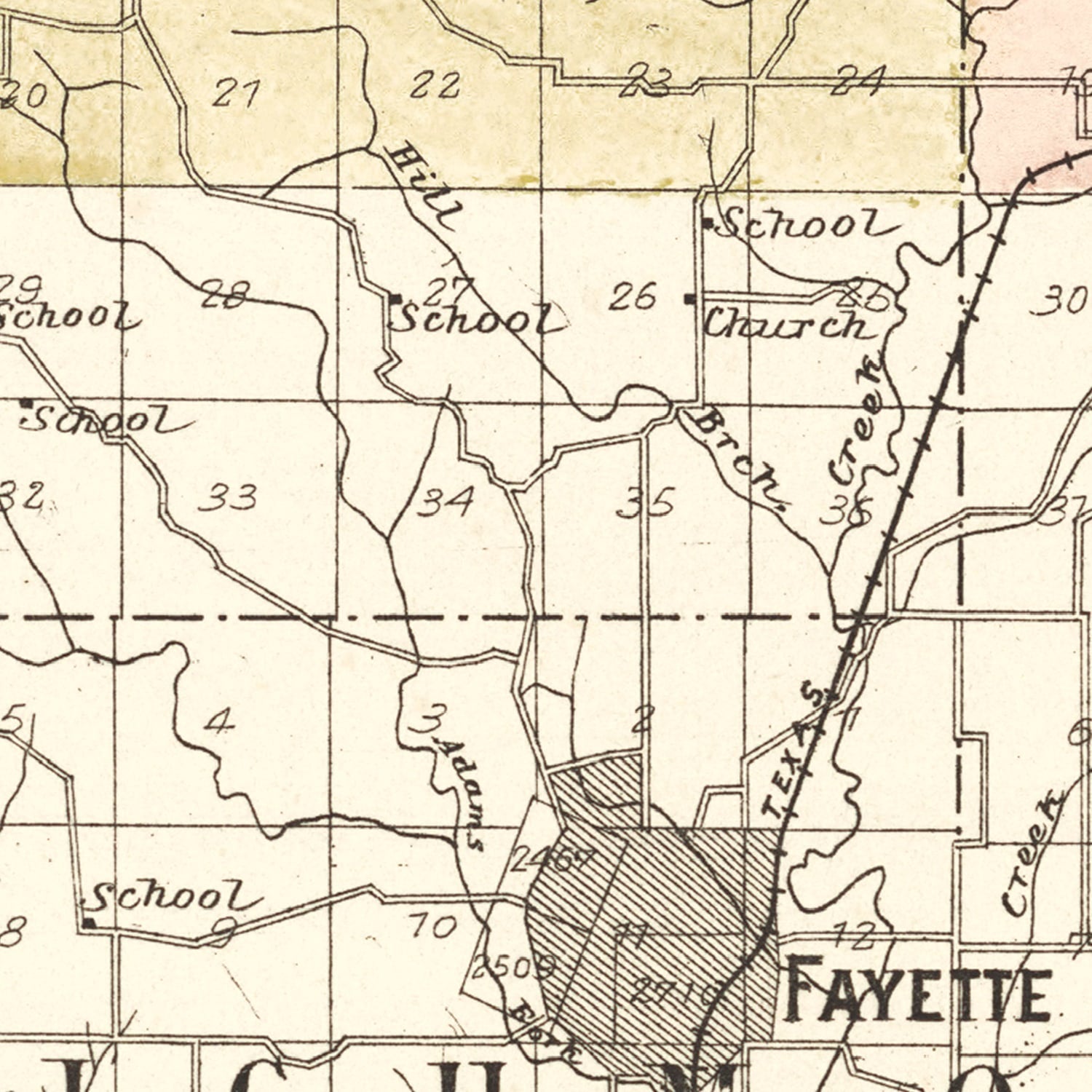 Vintage Map of Howard County, Missouri 1897