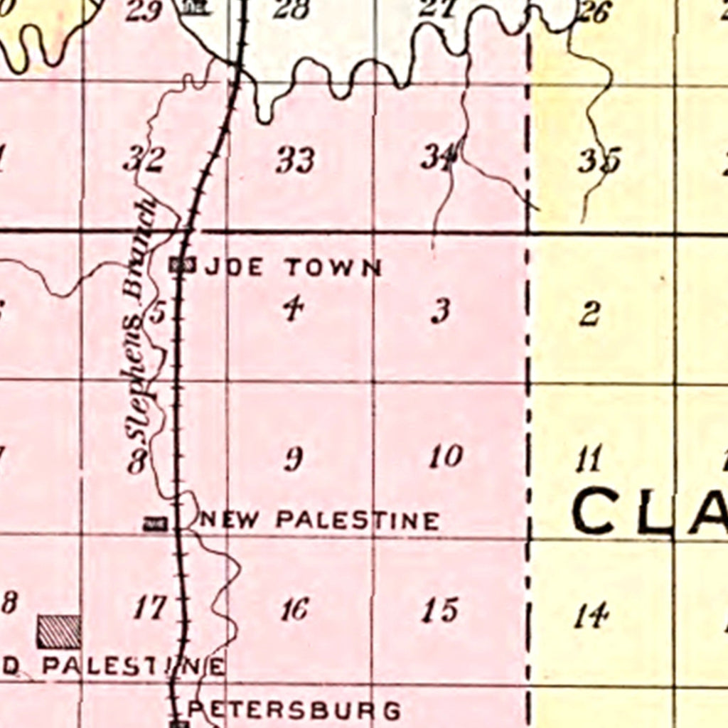 Vintage Map of Cooper County, Missouri 1897