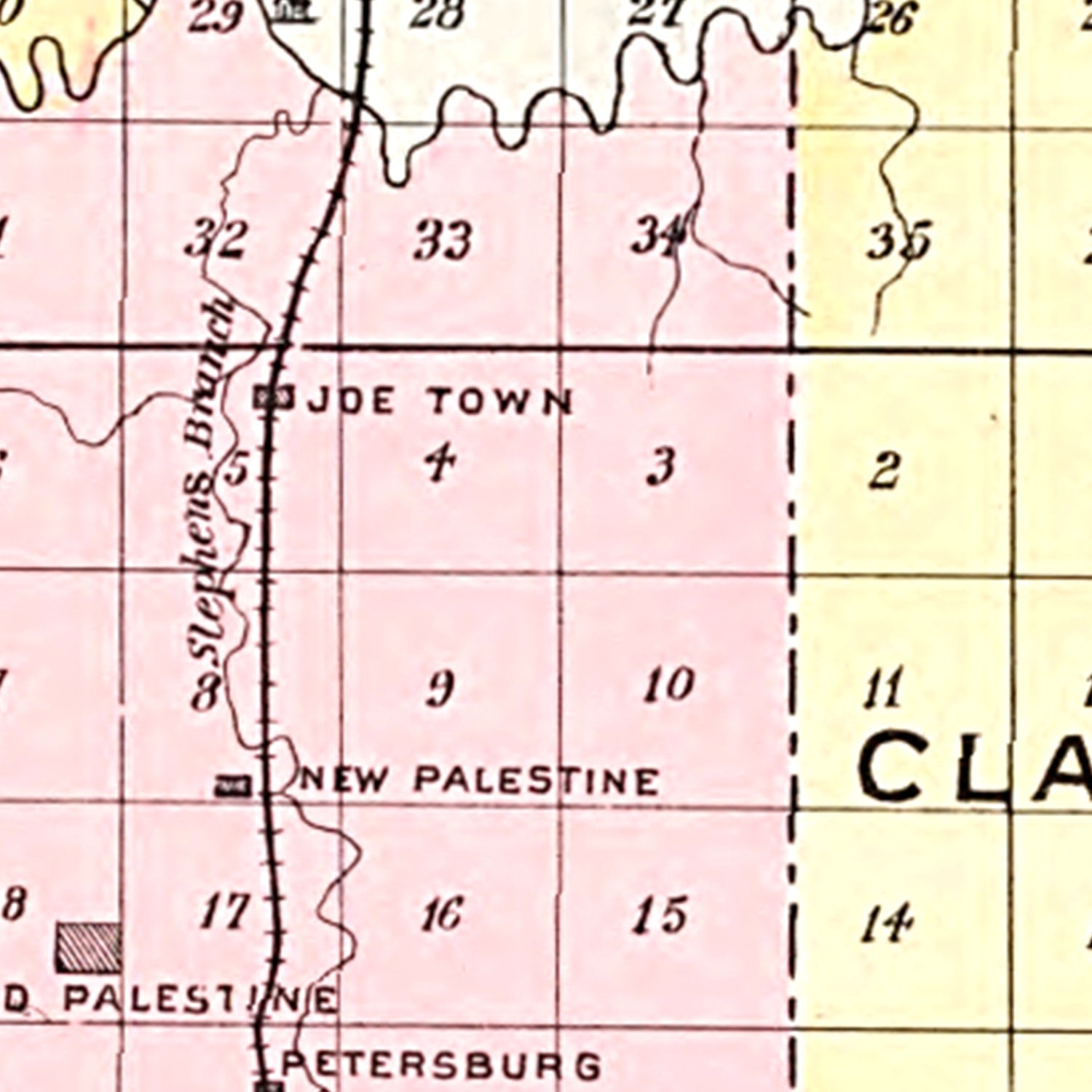 Vintage Map of Cooper County, Missouri 1897