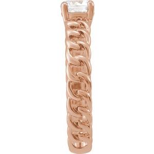 14K Rose Gold 1/2 CT Lab-Grown Diamond Solitaire Ring