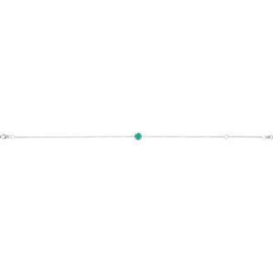 14K White Gold Natural Emerald  6 1/2-7-1/2" Bracelet – image 2
