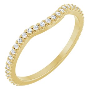 14K Yellow 1/5 CTW Natural Diamond Contour Band