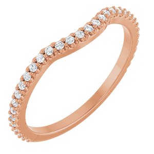 14K Rose 1/5 CTW Natural Diamond Contour Band