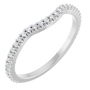 Platinum 1/5 CTW Natural Diamond Contour Band