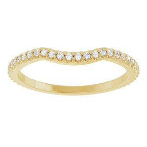 14K Yellow 1/5 CTW Natural Diamond Contour Band