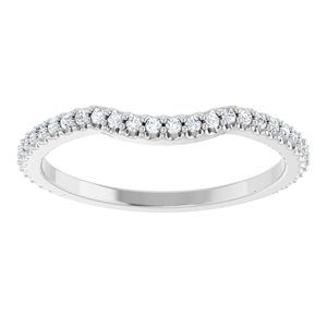 Platinum 1/5 CTW Natural Diamond Contour Band