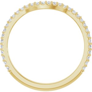 14K Yellow 1/5 CTW Natural Diamond Contour Band