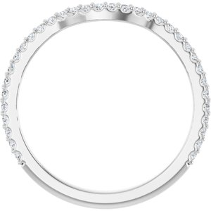 14K White 1/5 CTW Natural Diamond Contour Band